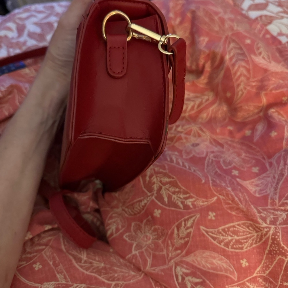 Cherry Print White and Red Women's Bag - Picture 7 of 10